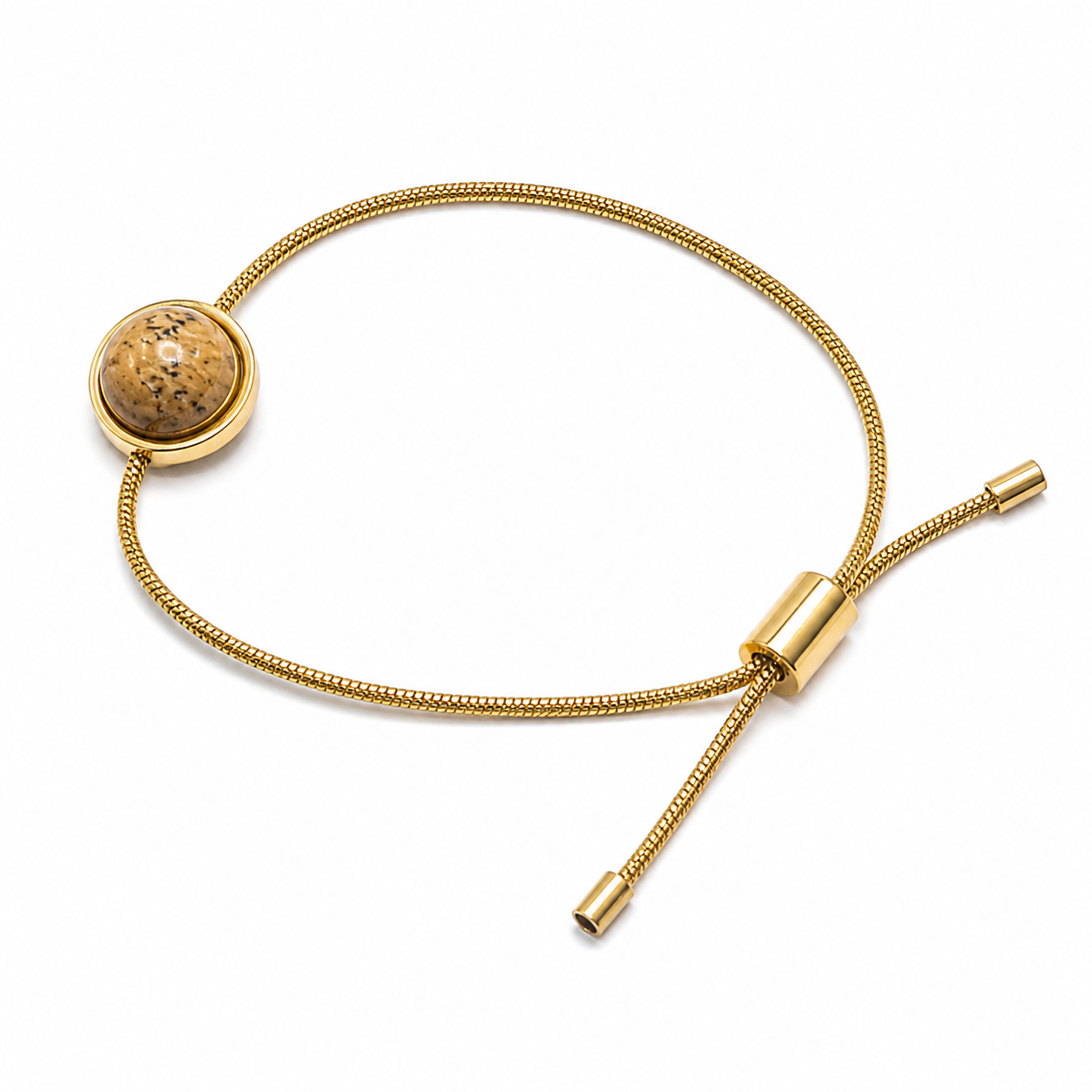 Jasper Adjustable Bracelet – Gold Plated Stainless Steel