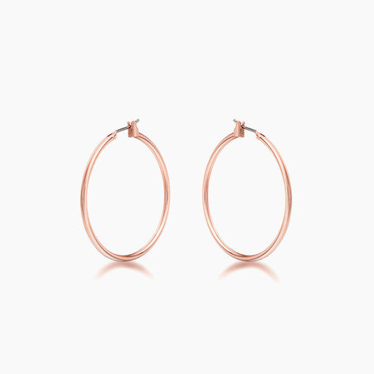 37mm  Elegant Rosegold Hoop Earrings