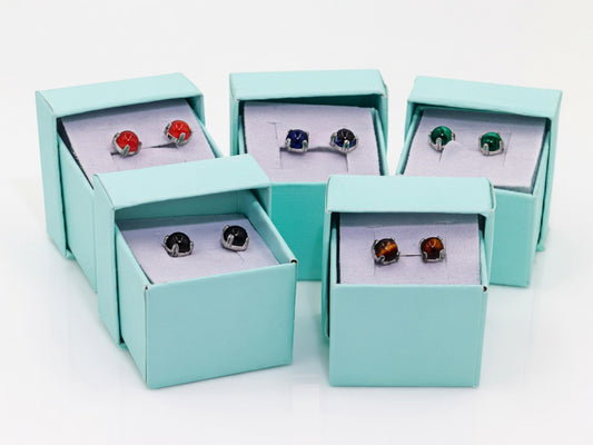 Black Onyx Stud Earrings