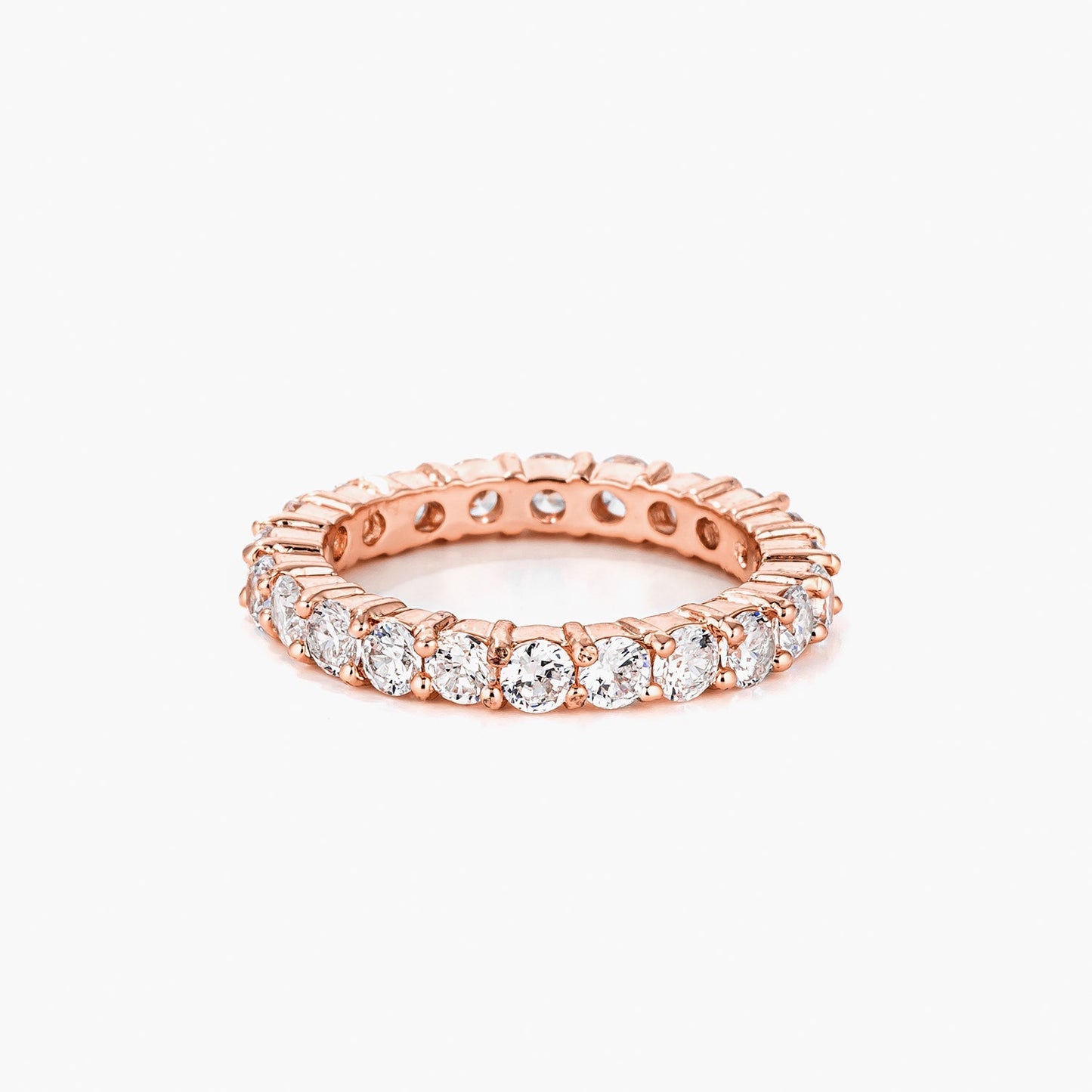 Caroline 4.1ct CZ Rose Gold Plated Classic Eternity Band