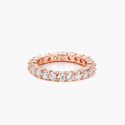 Caroline 4.1ct CZ Rose Gold Plated Classic Eternity Band