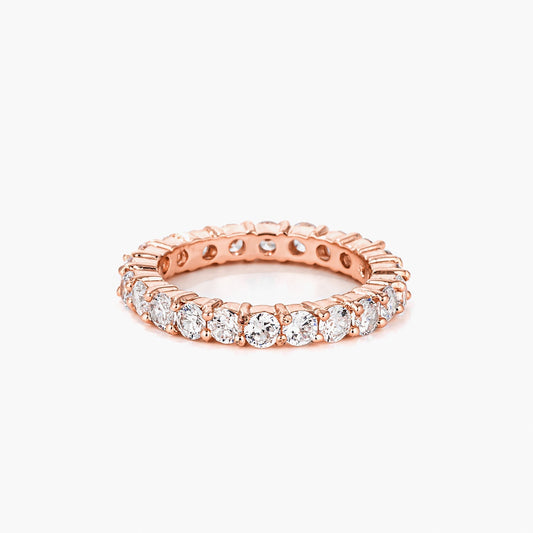 Caroline 4.1ct CZ Rose Gold Plated Classic Eternity Band