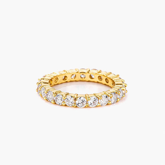 Grace 4.1ct CZ 14k Gold Classic Eternity Band