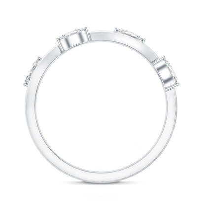 Marquise Cut Lab Grown Diamond Wedding Band