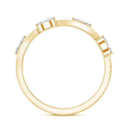 Marquise Cut Lab Grown Diamond Wedding Band