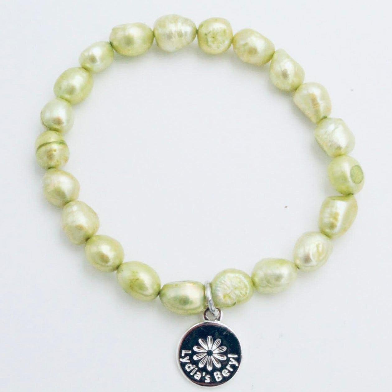 Peridot color Freshwater Pearl Bracelet
